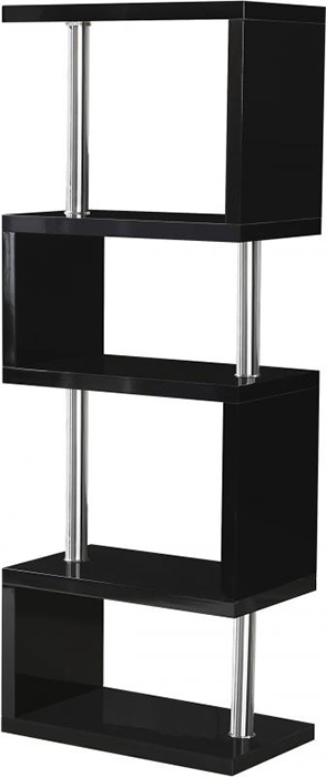 Charisma 5 Shelf Unit in Black Gloss - Click Image to Close